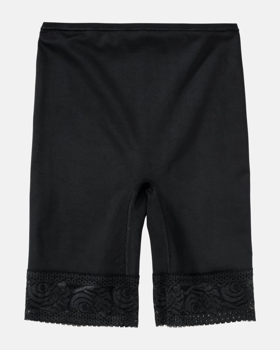 Longpant in schwarz aus der Serie Inshape, flach auf einer Oberfläche liegend.