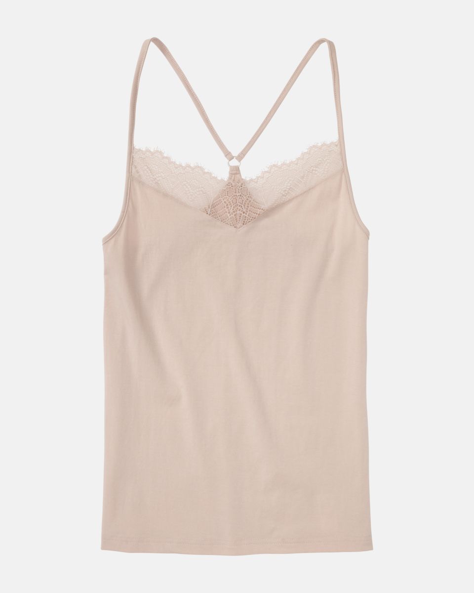 Hemd in cashew aus der Serie Ronja, flach auf einer Oberfläche liegend.