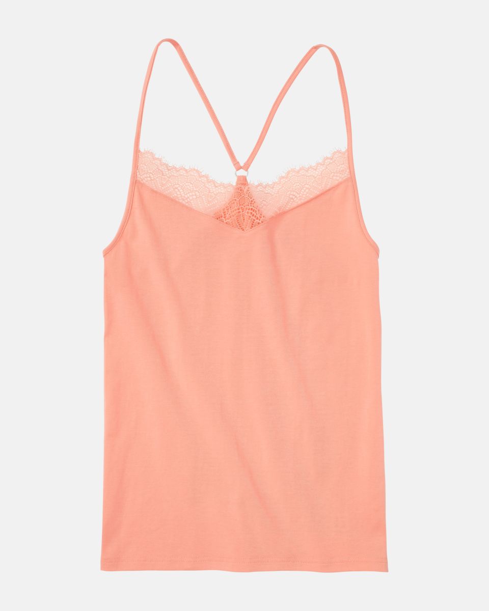 Hemd in melone aus der Serie Ronja, flach auf einer Oberfläche liegend.