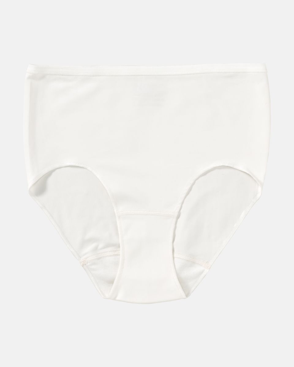 Classic Slip in elfenbein aus der Serie Inshape, flach auf einer Oberfläche liegend.