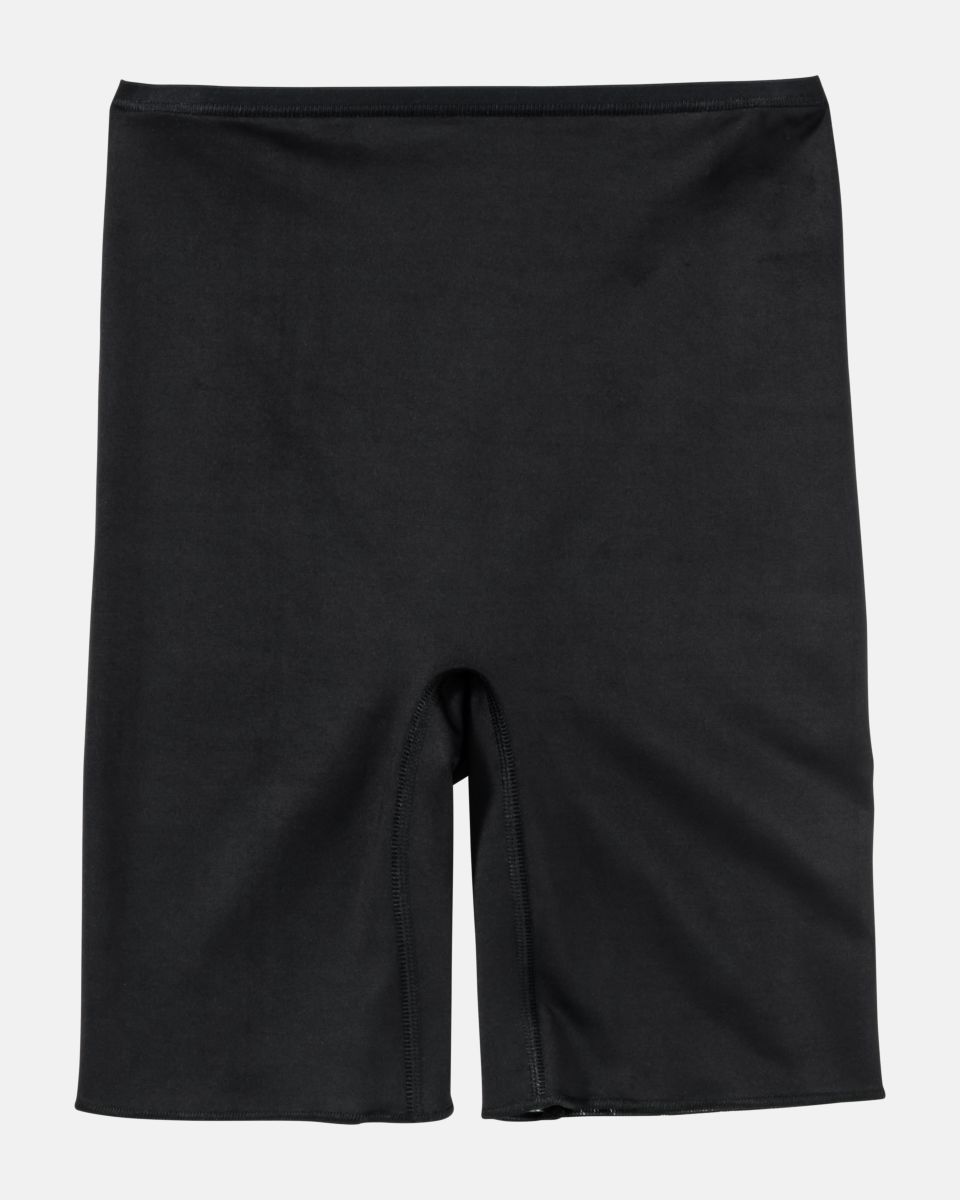 Longpant in schwarz aus der Serie Inshape, flach auf einer Oberfläche liegend.