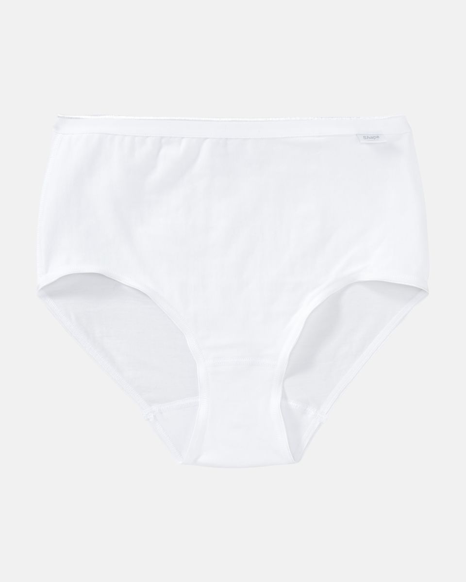 Formslip in weiß aus der Serie Shape, flach auf einer Oberfläche liegend.