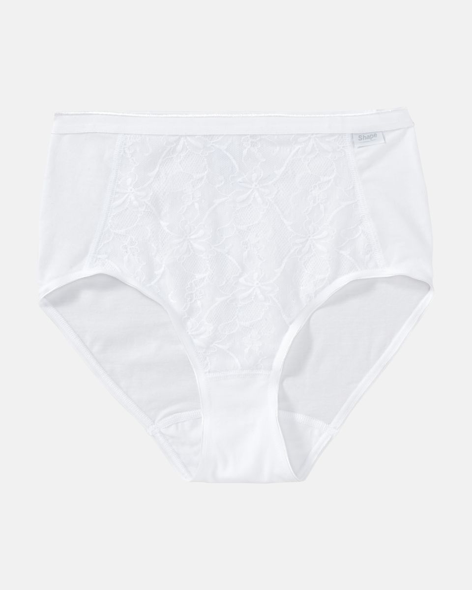 Formslip in weiß aus der Serie Shape, flach auf einer Oberfläche liegend.