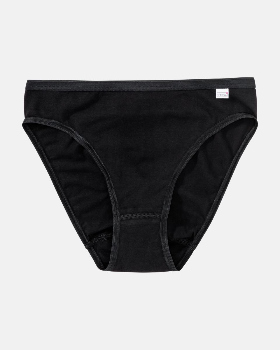 Jazzpant in schwarz aus der Serie Britta, flach auf einer Oberfläche liegend.